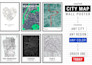 design a custom minimalist map, wall poster, any city